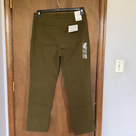 Gloria Vanderbilt Amanda juniper olive original slimming jean size 16 18 - Picture 14 of 17
